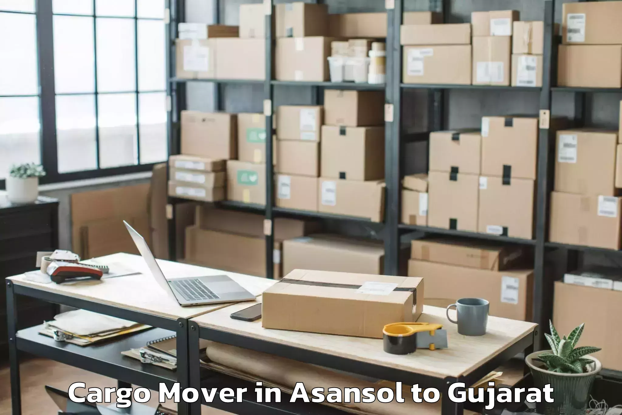 Book Asansol to Halvad Cargo Mover Online